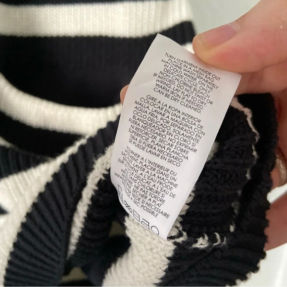 Cabi Whistle Striped Cardigan Knit 100% Cotton Short Sleeve Button Front Small - Picture 7 of 10